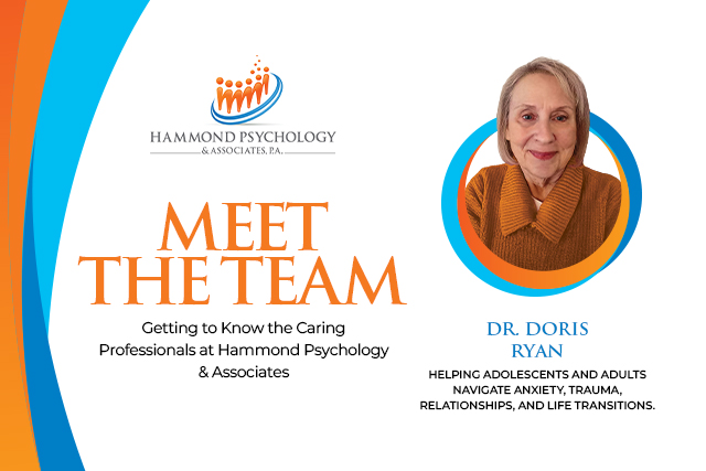 Dr. Doris Ryan, licensed psychologist at Hammond Psychology & Associates in Brandon, Florida, providing therapy for older teens and adults.