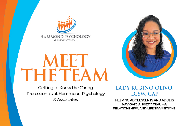 Lady Rubino Olivo, LCSW, CAP, therapist at Hammond Psychology & Associates in Brandon, Florida.